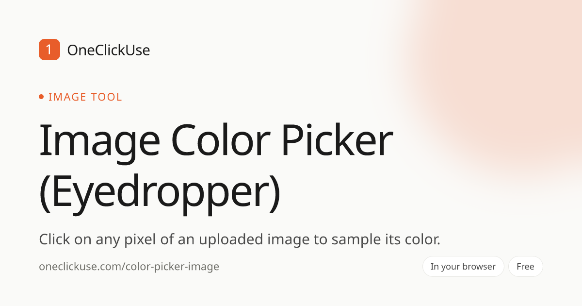 Image Color Picker Online — Eyedropper for Web Designers · OneClickUse
